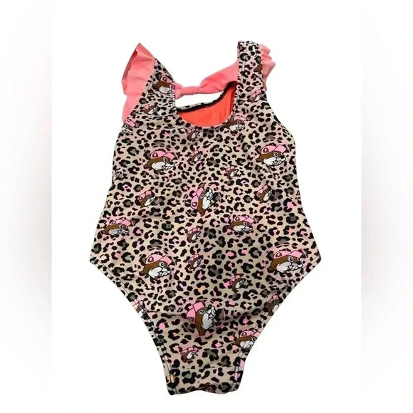 Buc-ees Leopard Swimsuit Size 4T beachy summer bucees. - Picture 4 of 5